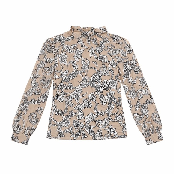 Calvin Klein Tops - CALVIN KLEIN Women’s Long Sleeve Blouse Paisley Pink Black White Size Small